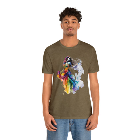 Rainbow Belly Dancer's Pose - Short Sleeve Tee